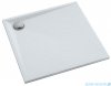 Omnires Stone brodzik prysznicowy kwadratowy 80x80x3 cm biały mat STONE80/KBM